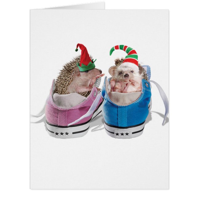 両掛けのクリスマスカードからのジャンボホリデーカード (正面)