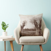 両掛けの木1852年(卵白のプリント) クッション (椅子)