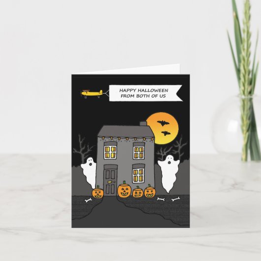 両方からのハッピーハローウィン カード (正面)