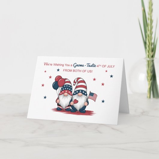 両方から私たちの7月4日かわいい格言 カード (正面)