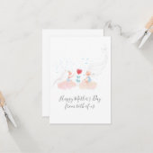 両方から私たち甘い女の子の母の日フラットカード カード (正面/裏面インサイチュ)