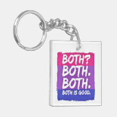 両方とも良い両性プライド キーホルダー (正面左)