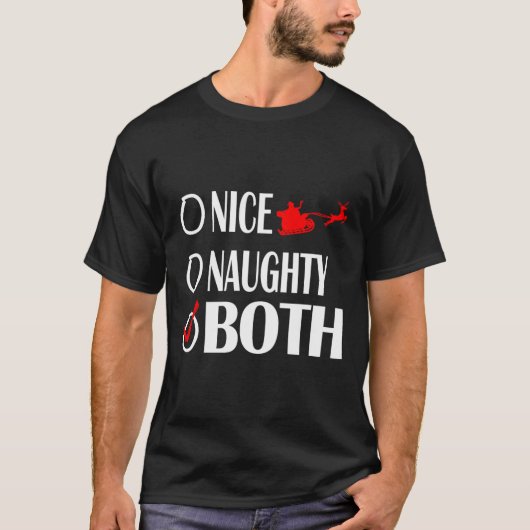 両方のいけな素敵なクリスマスおもしろい Tシャツ (正面)