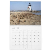 両方のアメリカの海岸の風景からの海老 カレンダー (3月 2027)