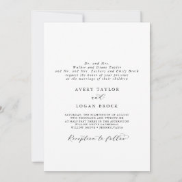 両方のエレガント親がホスフォーマルトするスクリプトの結婚作成 招待状