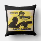 両方のバレル、軍隊と産業、戦争努力 クッション (裏面)