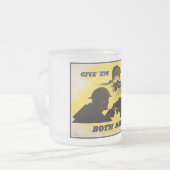 両方のバレル、軍隊と産業、戦争努力 フロストグラスマグカップ (正面左)