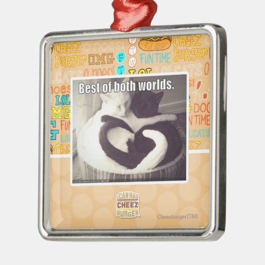 両方の世界のベスト メタルオーナメント (左)