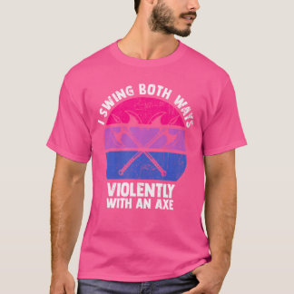 両方の方向にスイングするAeバイセクシャルLGBTプライドギ Tシャツ