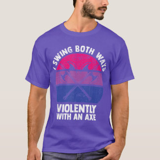両方の方向に激しくスイングします Ae バイセクシャル LGB Tシャツ