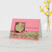 両方の私の母ハッピーマザーズデイバラカード カード (黄色い花)