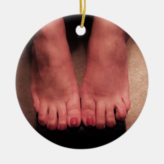 両方の足 セラミックオーナメント (正面)