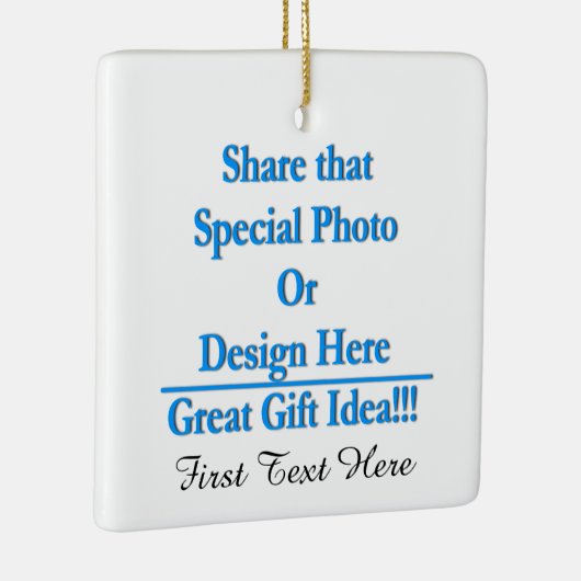 両方の違うなイメージを側面黒い文字個人化して下さい セラミックオーナメント (右)