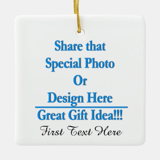 両方の違うなイメージを側面黒い文字個人化して下さい セラミックオーナメント (正面)