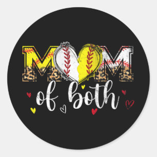 両方の野球ソフトボールハートレオパードの母親のダ ラウンドシール