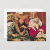 両替商と妻1539 ポストカード (正面/裏面)