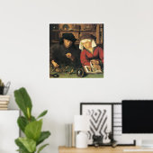 両替商と妻、1514 Quentin Metsys ポスター (ホームオフィス)