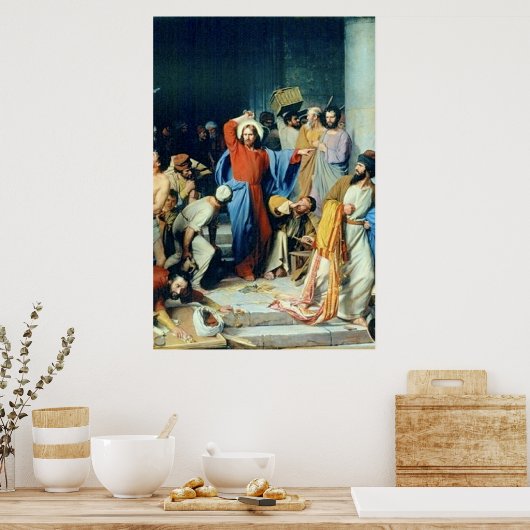 両替商を追い出すイエス ポスター (キッチン)