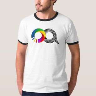 両極くまの虹アイコン信号器のTシャツ Tシャツ