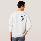 両極天使の長袖のワイシャツ Tシャツ (裏面フル)