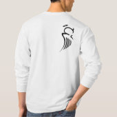 両極天使の長袖のワイシャツ Tシャツ (裏面)