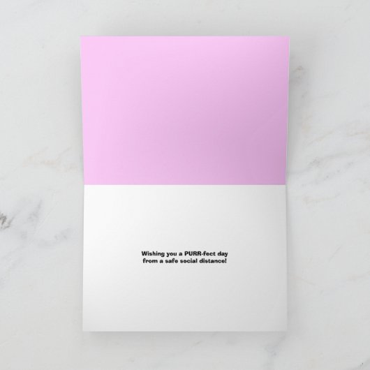 両猫の幸せな母の日を顔 シーズンカード (内部)