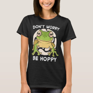 両生類を捕まえるカエルはホッピーなヒキガエルであることを心配しない Tシャツ
