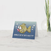 両端カードから泡を出した魚 カード (正面)