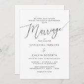 両結婚親が主催する教会の儀式 招待状 (正面/裏面)