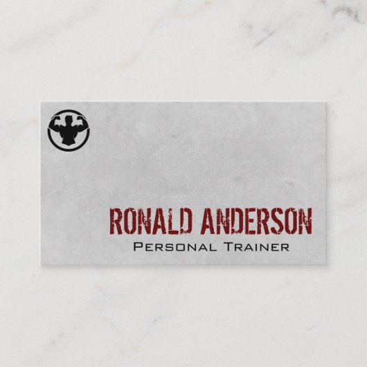 両腕を曲げる人 | フィットネス 名刺 (正面)