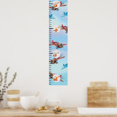 両航空機の成長図 ポスター (キッチン)