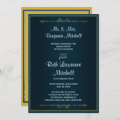 両親からの写真 |金ゴールド海軍の卒業発表 案内状 (正面/裏面)