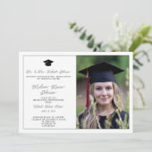 両親からモノクロ写真卒業 招待状 (スタンド正面)