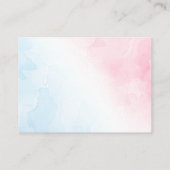 両親がピンク・ブルーの願い事とアドバイス・カード エンクロージャーカード (裏面)