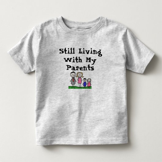 両親とまだ住んでる キッズTシャツ トドラーTシャツ (正面)