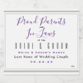 両親とインローきらめくドのワインラベルHAMbyWG スパークリングワインラベル (シングルラベル)