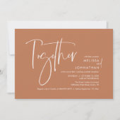 両親と一緒にウェディングレセプション 招待状 (正面)