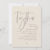 両親と一緒にウェディングレセプション 招待状 (正面)