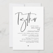 両親と一緒にウェディングレセプション 招待状 (正面)