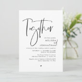 両親と一緒にウェディングレセプション 招待状 (スタンド正面)