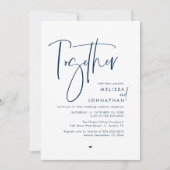 両親と一緒にウェディングレセプション 招待状 (正面)