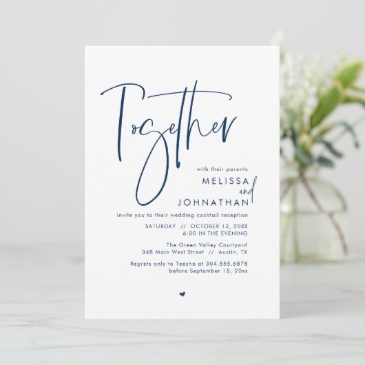 両親と一緒にウェディングレセプション 招待状 (スタンド正面)