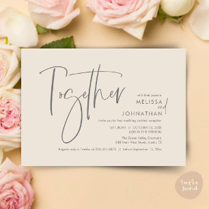 両親と共に、結婚披露宴 招待状