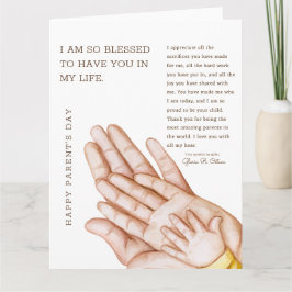 両親に心から感謝する サンキューカード