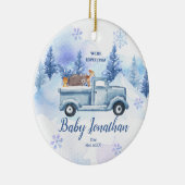 両親に期待されるブルーウィンタートラック動物 セラミックオーナメント (右)