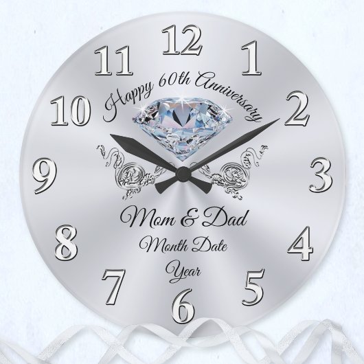 両親に贈る60周年記念ゴージャス ラージ壁時計
