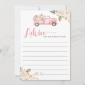 両親のためのカボチャートラック赤ちゃんシャワーアドバイス 招待状 (正面)