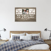 両親のためのパーソナライズされた50周年記念ギフト キャンバスプリント (インサイチュ (寝室))