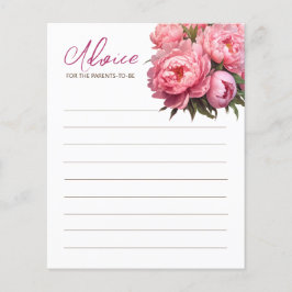 両親のためのピンク牡丹ベビシャワーゲームアドバイス