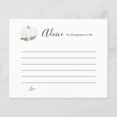 両親のためのホワイトカボチャベビーアドバイス (正面)